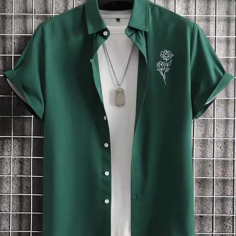 nice green button up